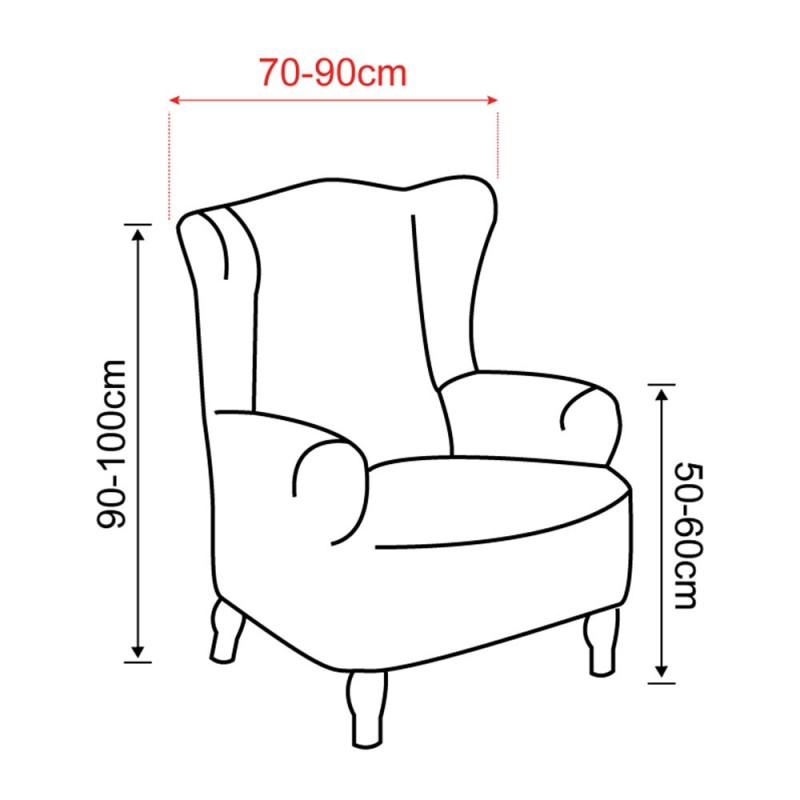 Funda Elástica Sillón Orejero Silver