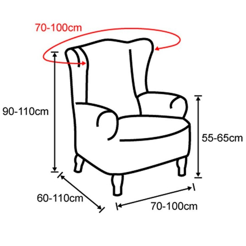 Housse Super Élastique Fauteuil Oreiller Niagara