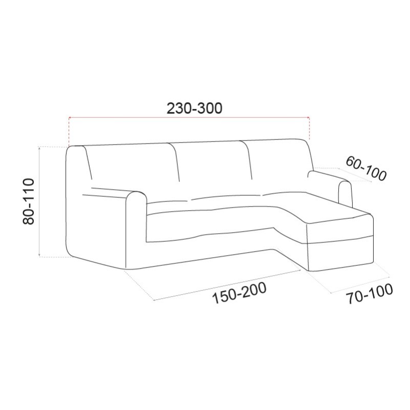 Funda Multielástica Chaise Longue Stark