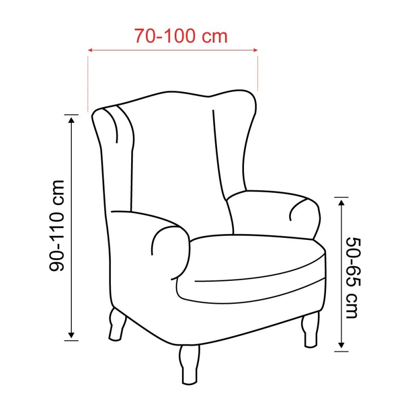 Housse Multielastique Fauteuil Oreilles Duplex Stark