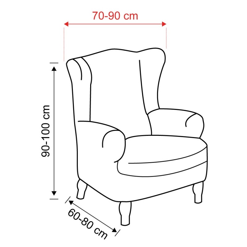 Housse Multielastique Fauteuil Oreilles Duplex Kentucky
